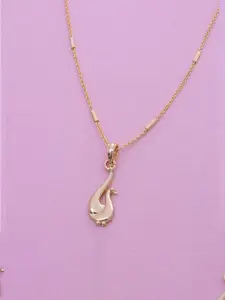 Ramdev Art Fashion Jwellery Gold-Plated Pendant With Chain