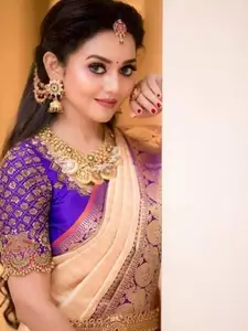 KALINI Woven Design Zari Pure Silk Kanjeevaram Saree