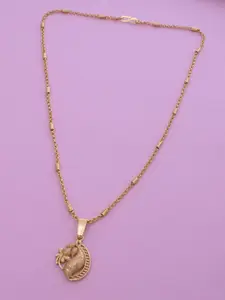Ramdev Art Fashion Jwellery Gold-Plated Designer Pendant With Chain