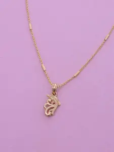 Ramdev Art Fashion Jwellery Gold-Plated Pendant With Chain