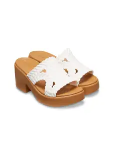 Crocs Women Textured Block Heel Sandals