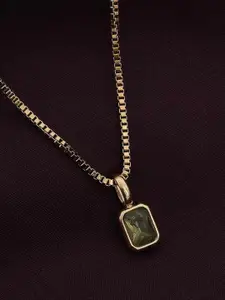 PALMONAS Graceful Green Moonstone Pendant For Womens Waterproof & Anti-Tarnish