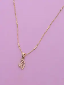Ramdev Art Fashion Jwellery Gold-Plated Contemporary Pendant With Chain