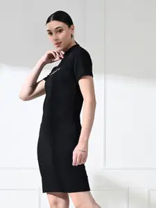 BAESD Women Round Neck Bodycon Dress