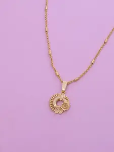 Ramdev Art Fashion Jwellery Gold-Plated Contemporary Pendant With Chain