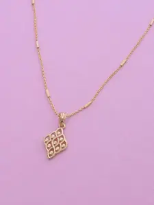 Ramdev Art Fashion Jwellery Gold-Plated Pendant With Chain