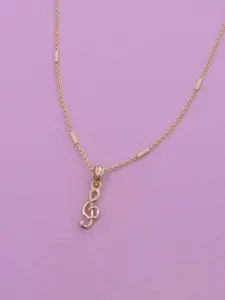 Ramdev Art Fashion Jwellery Gold-Plated Contemporary Pendant With Chain