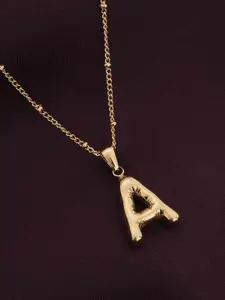 PALMONAS Stainless Steel Elegant Initial Necklace For Womens Waterproof & Anti-Tarnish