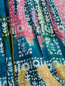Mitera Batik Printed Sequinned Saree