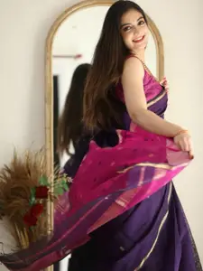 Anouk Woven Design Zari Saree