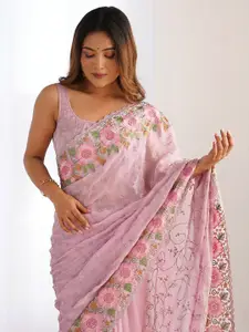 Anouk Embellished Sequinned Pure Georgette Saree