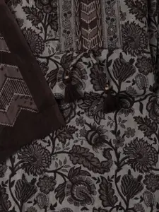 Meena Bazaar Printed Art Silk Unstitched Dress Material