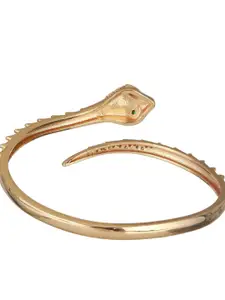 Priyaasi Women Emerald Gold-Plated Bangle-Style Bracelet