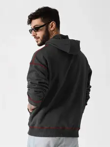 Crazymonk Men Oversized Hooded Sweatshirt