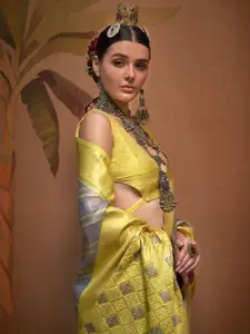 Anouk Woven Design Zari Silk Blend Banarasi Saree