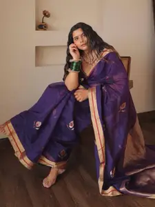 Anouk Woven Design Zari Saree