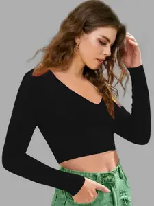 Dream Beauty Fashion Women V-Neck Crop Top