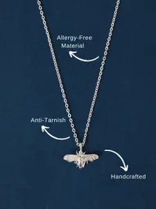 Accessorize Sterling Silver-Plated Allergy Free Bee Pendant
