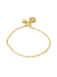 Voylla Gold-Plated Valentine's Day Pawfect Love Toggle Charm Bracelet
