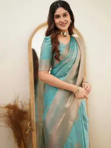 Anouk Woven Design Zari Silk Blend Saree
