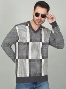 Cantabil Men Checked Pullover Sweater