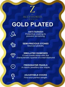 Accessorize 14KT Gold-Plated Cubic Zirconia Stone Studded Wraparound Daisy Chian Bracelet