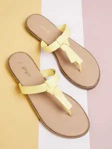 Ginger by Lifestyle Women T-Strap Flats with Bows