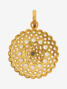 Kushal's Fashion Jewellery Embellished Bridal Gold-Plated Circular Pendants