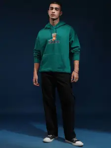 HIGHLANDER Warner Bros Looney Tunes Men Hooded Drop Shoulder Oversized Sweatshirt