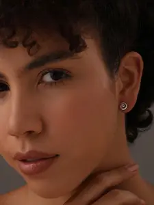 LeCalla Sterling Silver-Plated Contemporary Shaped Drop Earrings