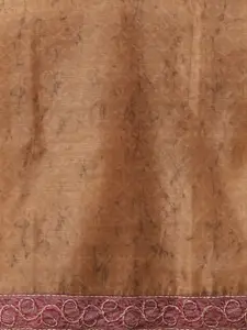 FASHOR Ethnic Motifs Printed Thread Work Chanderi Silk Kurta With Dupatta