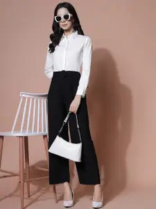 DressBerry Women Slim Fit Spread Collar Solid Casual Shirt