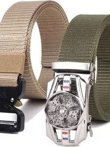 Provogue Men Pack Of 2 Woven Design Belt