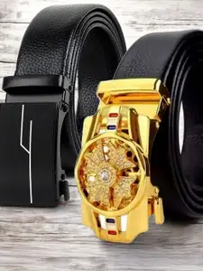 Provogue Men Pack of 2 Textured Belt