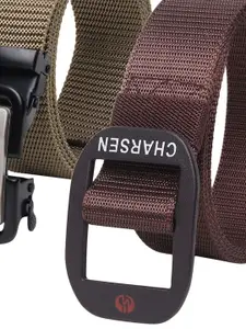 Provogue Men Striped Pack Of 2 Belt