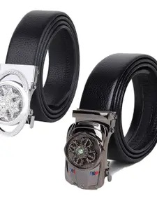 Provogue Men Pack Of 2 Textured Formal Belt
