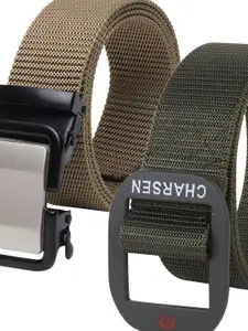 Provogue Men Pack Of 2 Woven Design Belt