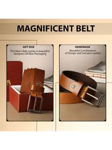 Provogue Men Textured Leather Belt