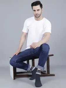 Dollar Men Pack of 3 Cotton Striped Ankle Length Socks