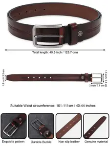 Provogue Men Textured Leather Formal Belt