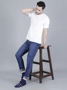 Dollar Men Pack of 3 Striped Ankle Length Cotton Socks