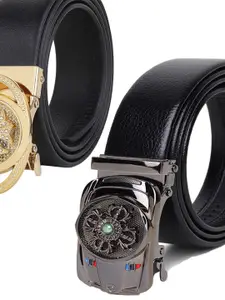 Provogue Men Pack Of 2 Textured Formal Belt