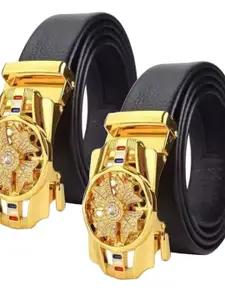 Provogue Men Pack Of 2 Textured Formal Belt