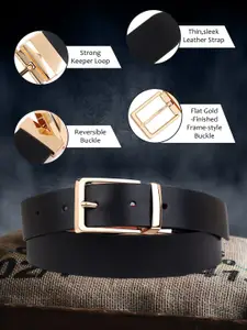 Provogue Men Textured Leather Formal Belt