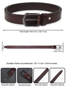 Provogue Men Textured Leather Formal Belt
