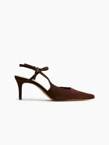 H&M Pointed Leather Court Shoes