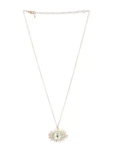 Priyaasi Gold-Plated Stone Studded Evil Eye Necklace
