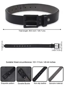 Provogue Men Textured Leather Formal Belt