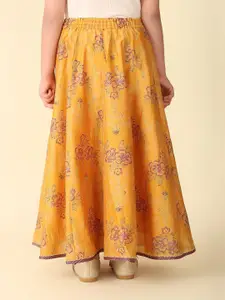 Fabindia Girls Printed Cotton Silk Ready to Wear Lehenga & Blouse With Dupatta