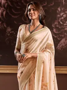 DEVATITHI Floral Satin Saree